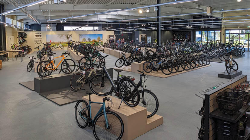 Fahrräder in der neuen Filiale in Bautzen