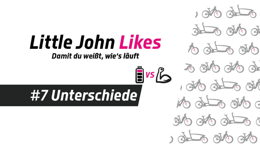 Grafik Little John Likes_Fahrrad gegen E-Bike